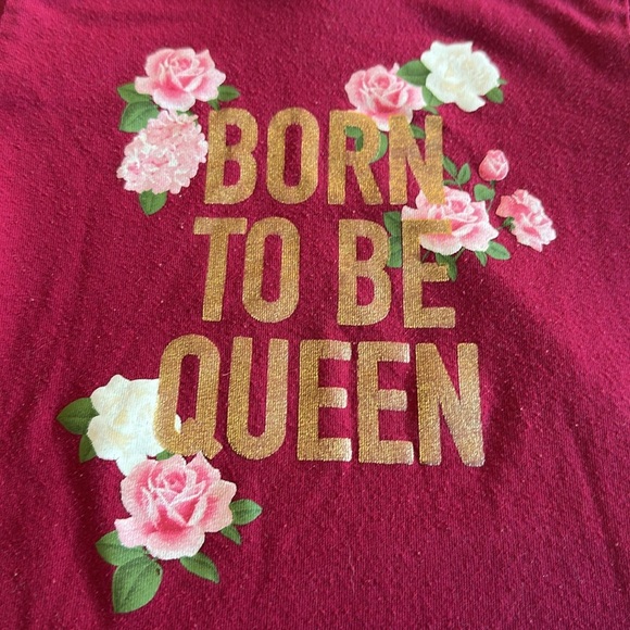 Garanimals - Short sleeve 'Born to Be Queen' Floral Hoodie T-shirt - Picture 2 of 3